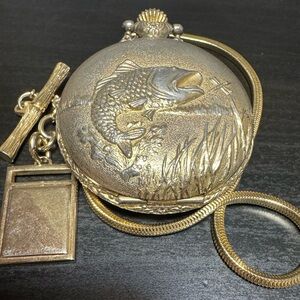 Cariole mechanical vintage pocket watch, antimagnetic, hunting pocket watch